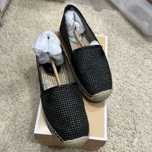 MICHAEL Michael Kors Black and Cream Espadrille Flats